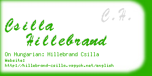 csilla hillebrand business card